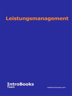 cover image of Leistungsmanagement